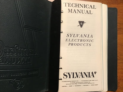 Vintage Sylvania Electronic Products Technical Manual Binder Radio TV Electronics Vacuum Tube Service