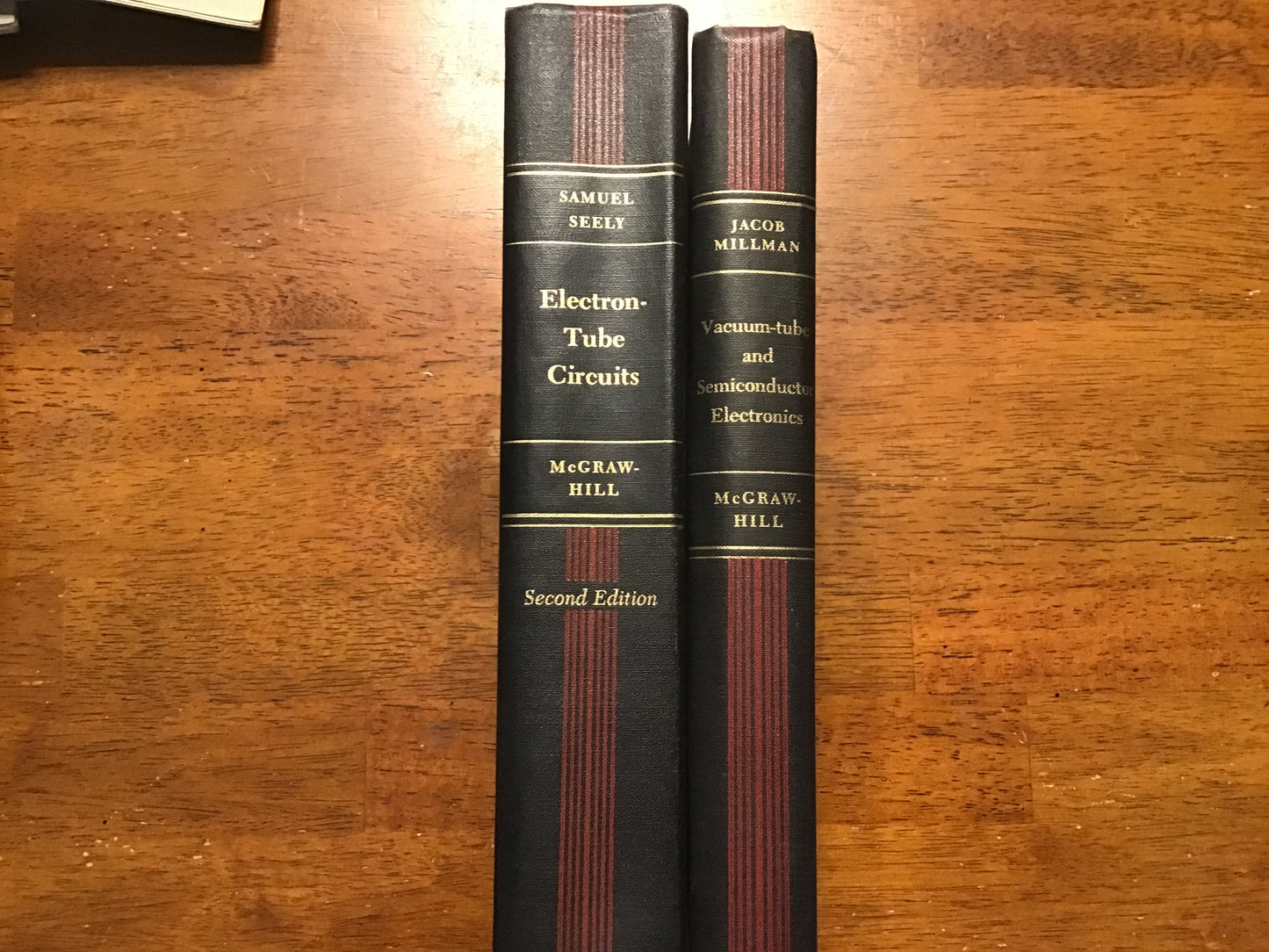 Lot of 2 McGraw-Hill Vacuum Tube Electronics Books Electron-Tube Circuits & Semiconductor Electronics