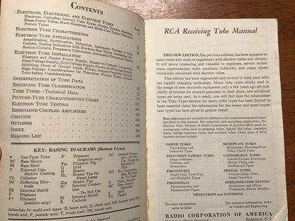 Vintage RCA Receiving Tube Manual RC-20 Electron Tube Technical Series Radio TV Audio Vacuum Tubes