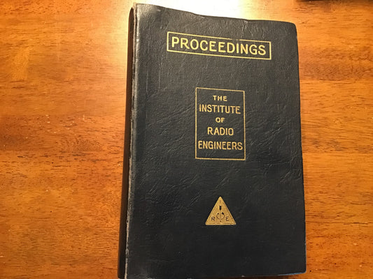 1937 Proceedings of the Institute of Radio Engineers IRE Bound Volume 25 Jan–Dec Radio Engineering