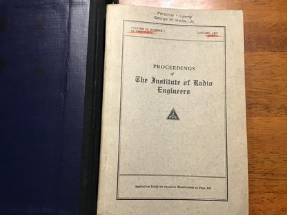 1937 Proceedings of the Institute of Radio Engineers IRE Bound Volume 25 Jan–Dec Radio Engineering