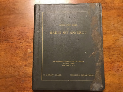 1951 US Coast Guard Radio Set AN/URC-7 Instruction Book NAVSHIPS 91921 Radiomarine Manual