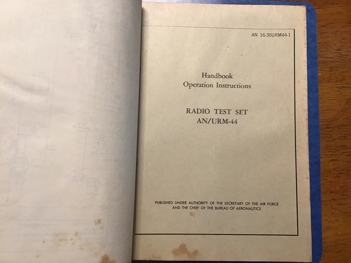 AN/URM-44 Radio Test Set Manual AN16-30URM44-1 T.O. 33A1-3-14-1 USAF Navy 1952/56
