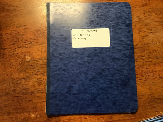 WWII TS-143/CPM-1 Synchroscope Maintenance Manual AN 16-35TS143-2 1945 Restricted