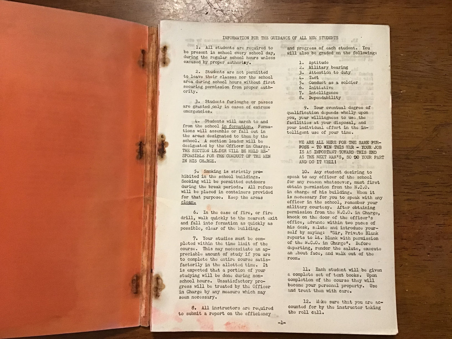 WWII Pre-Radar Technician Text Book Camp Murphy Florida Signal Corps Restricted Manual
