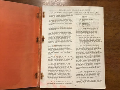 WWII Pre-Radar Technician Text Book Camp Murphy Florida Signal Corps Restricted Manual