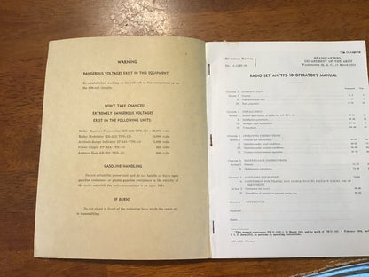TM 11-1167-10 AN/TPS-1D Radar Operator’s Manual March 1958 U.S. Army Technical Manual