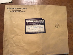 WWII Raytheon SG-1 Radar Equipment Spare Parts List CRP-50ABX Navy Yard 1943 Confidential