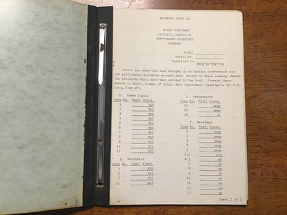 US Navy NAVSHIPS 91634.31 AN/SPS-5 AN/SPS-5A Radar Performance Standards Book Raytheon