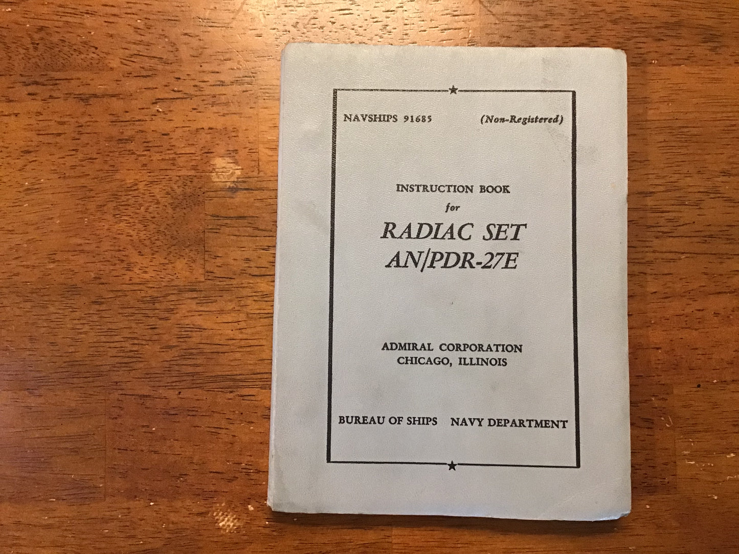 1952 U.S. Navy NAVSHIPS 91685 Radiac Set AN/PDR-27E Instruction Manual Cold War Radiation Detector