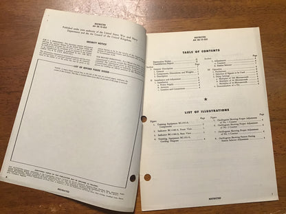 WWII U.S. Army-Navy AN 08-10-253 Training Equipment RC-252-A Operating Instructions Manual (1943)