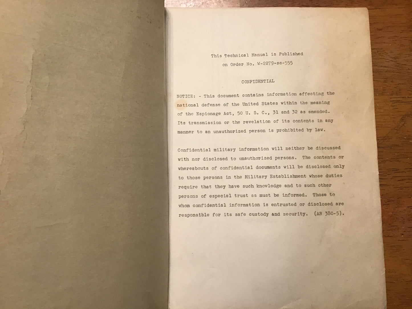WWII U.S. Army TM 11-1062 Technical Manual – Trainer BC-968-A Preliminary – Confidential – 18 August 1943