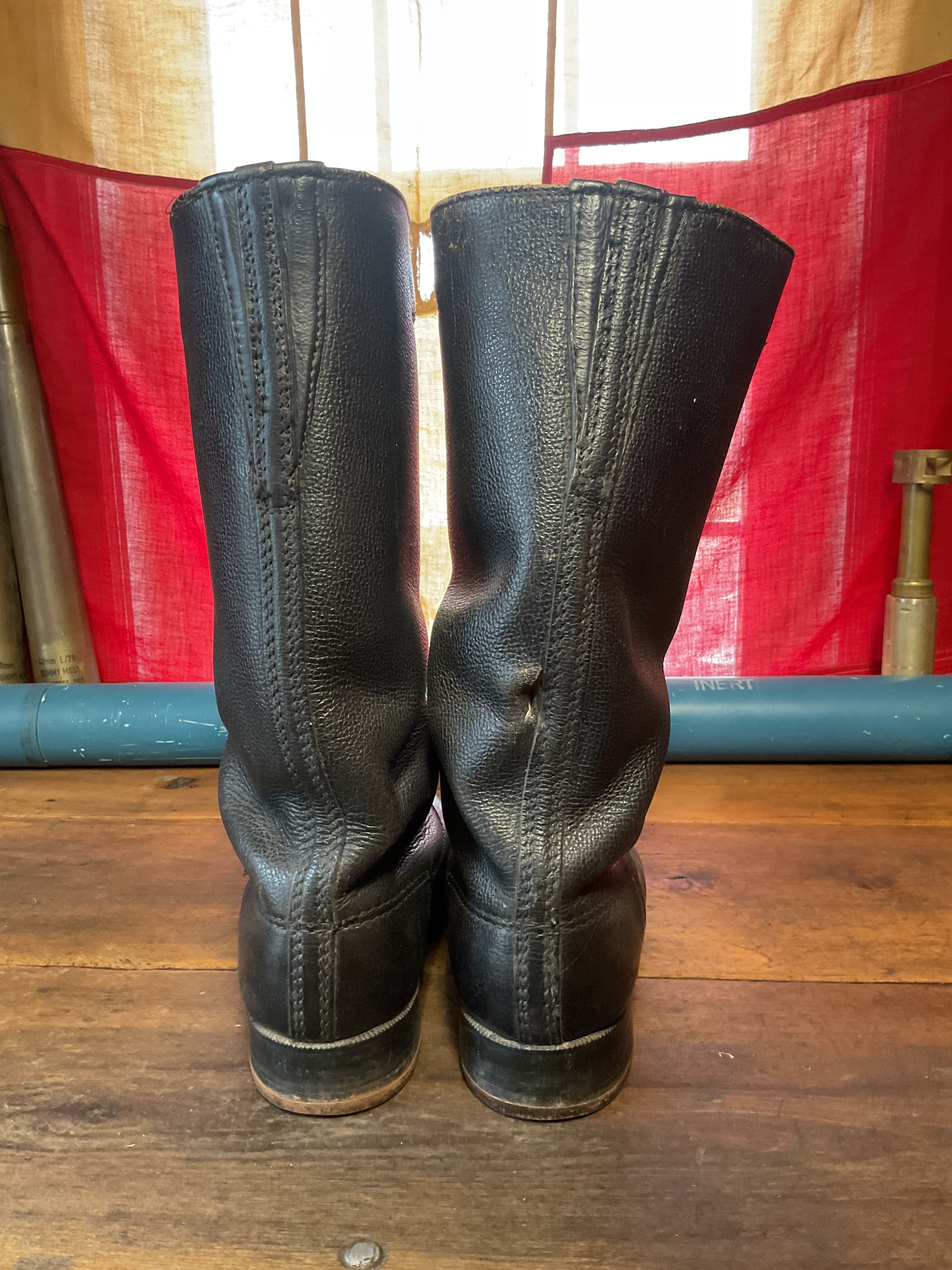 German WW2 Style Marching Boots – Reproduction, Black, Sizes 5–15 (Made In Pakistan)