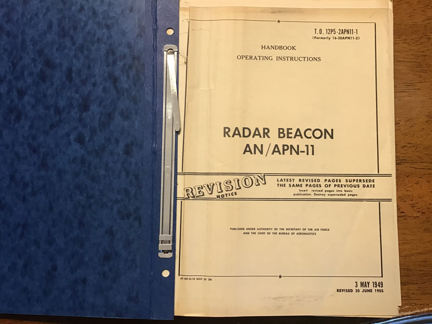 WWII USAAF AN/APN-11 Radar Beacon Manual Set Operating & Maintenance 1946