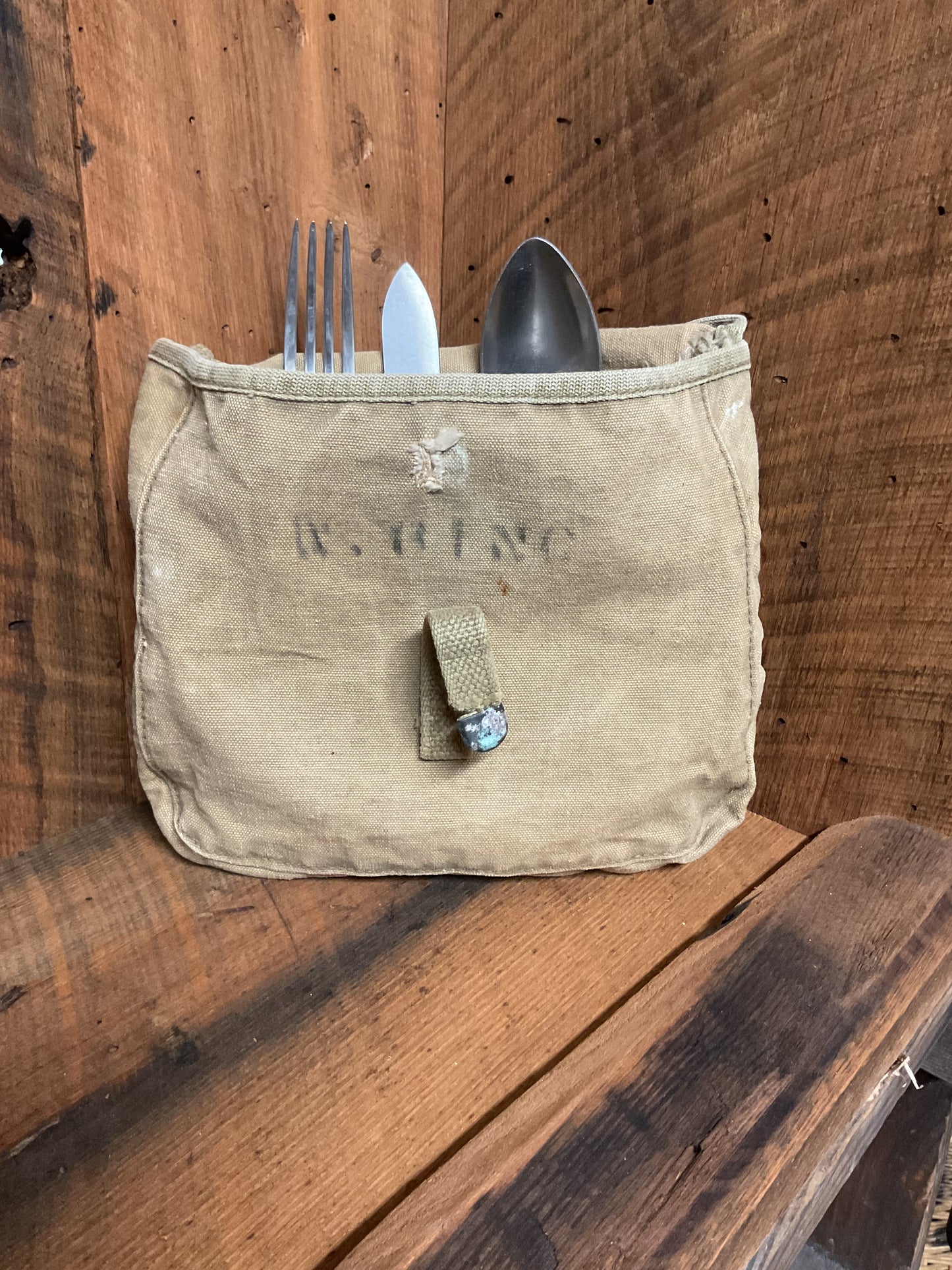 1944 “Named” Meat can with Mess kit