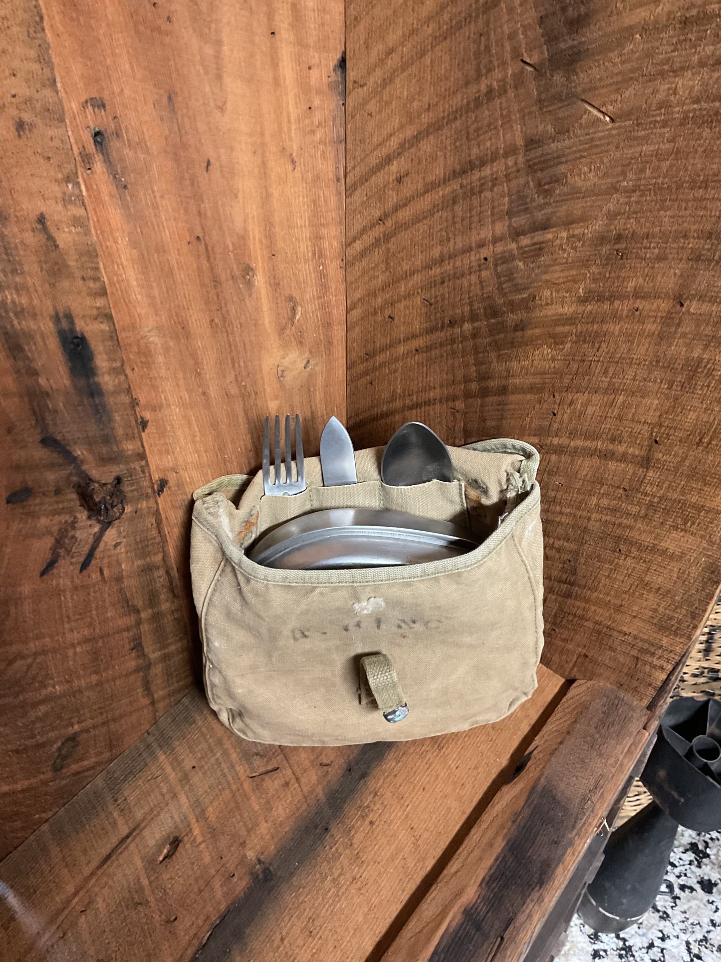 1944 “Named” Meat can with Mess kit