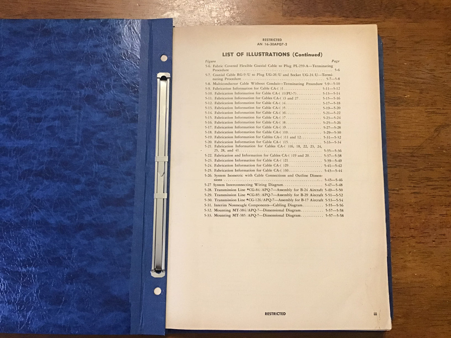 WWII USAAF AN 16-30APQ7-2 AN/APQ-7 Radar Technical Manual B-24 B-29 B-17 Restricted
