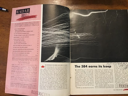 WWII 1944 Restricted RADAR Magazine No. 5 USAAF Confidential SCR-584 Buzz Bomb