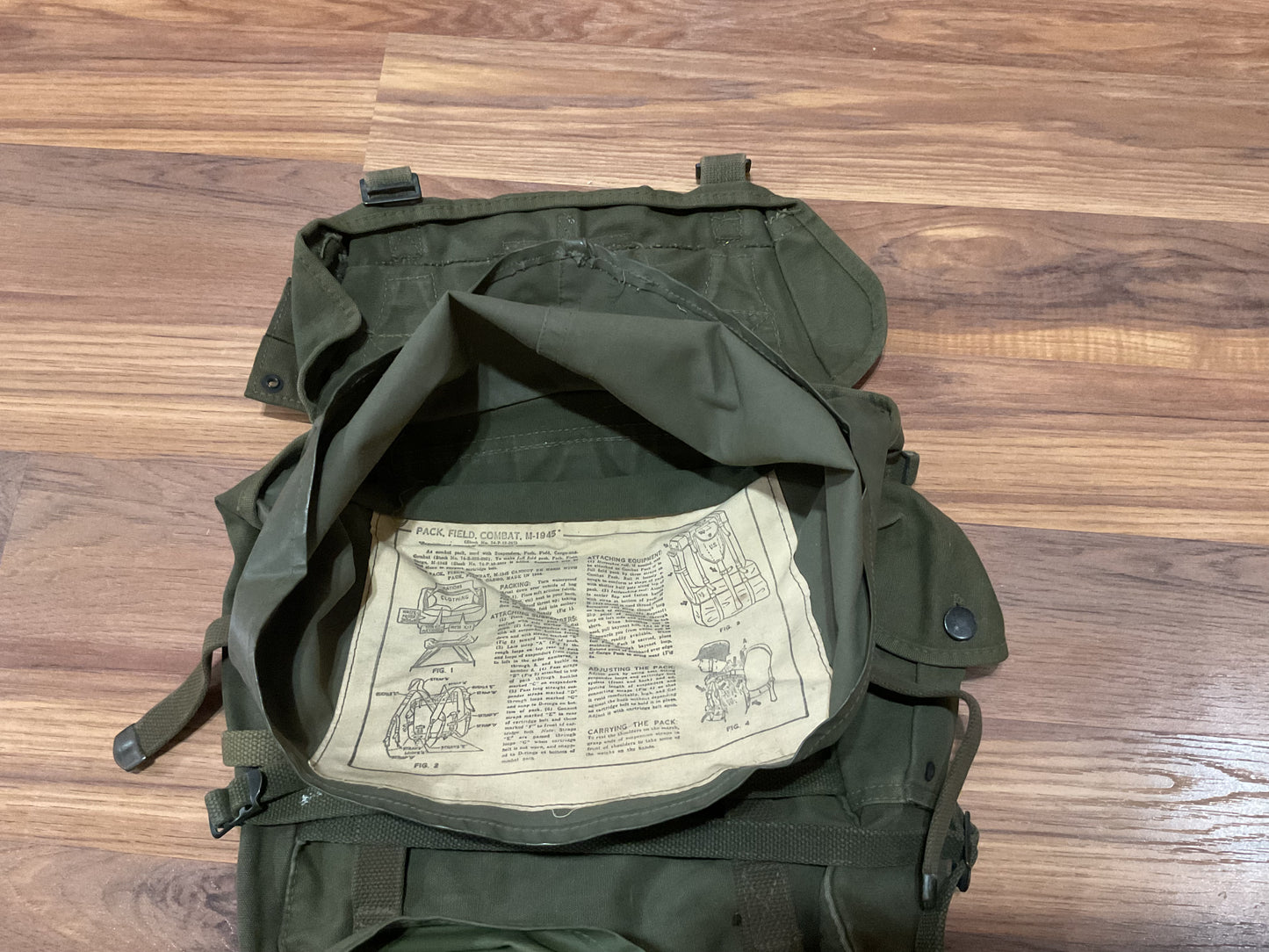 M1945 Field Combat Upper Pack with Lower M1945 Cargo pack