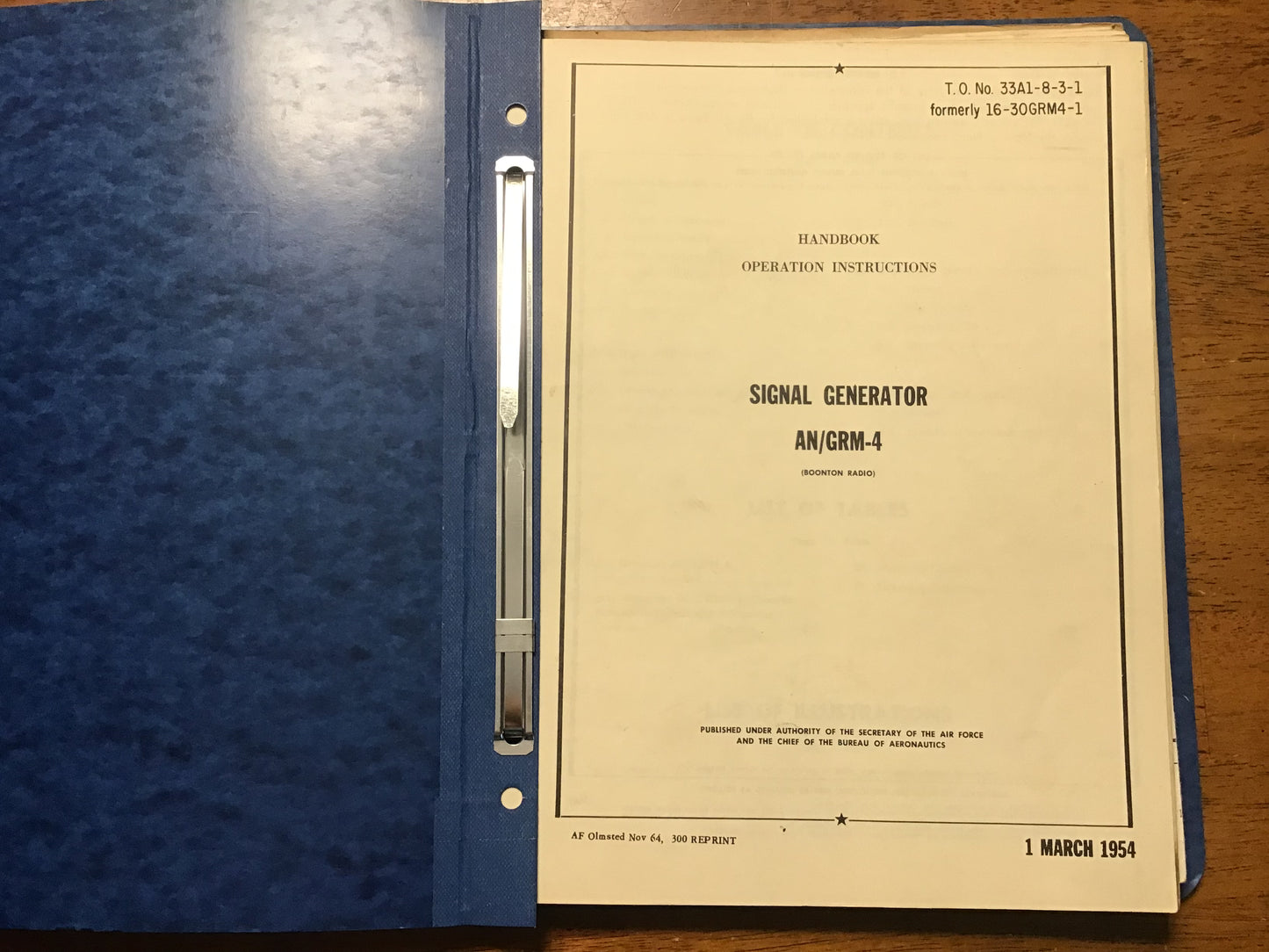 1954-59 USAF Navy AN/GRM-4 Boonton Signal Generator Technical Manual Set 3 Manuals