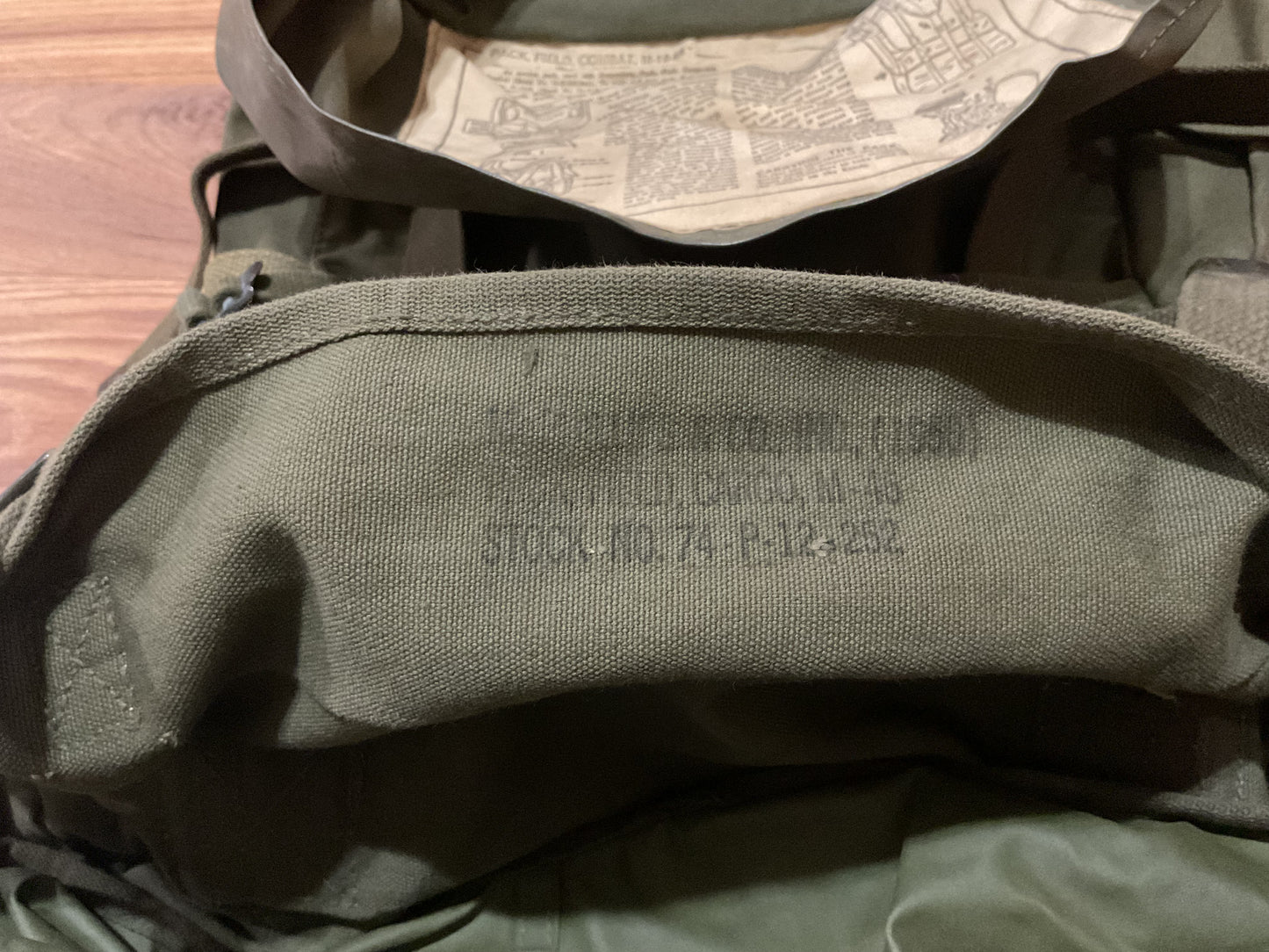 M1945 Field Combat Upper Pack with Lower M1945 Cargo pack