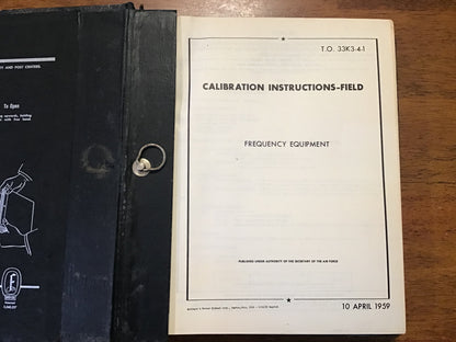 1959 USAF T.O. 33K3-4-1 Frequency Equipment Calibration Field Technical Manual