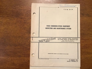 Korean War 1951 USAF T.O. 16-1-79 Fixed Communications Equipment Manual