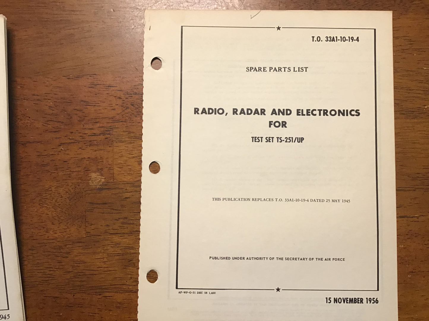 WWII TS-251/UP Test Set Manual Lot USAF Navy Radar Electronics 1945 1956 1961