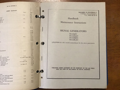 U.S. Air Force / Navy TS-418 Signal Generator Maintenance Manual AN/URM-49