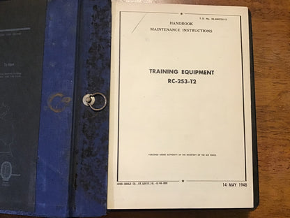 1948 USAF Training Equipment RC-253-T2 Maintenance Manual T.O. 28-40RC253-3