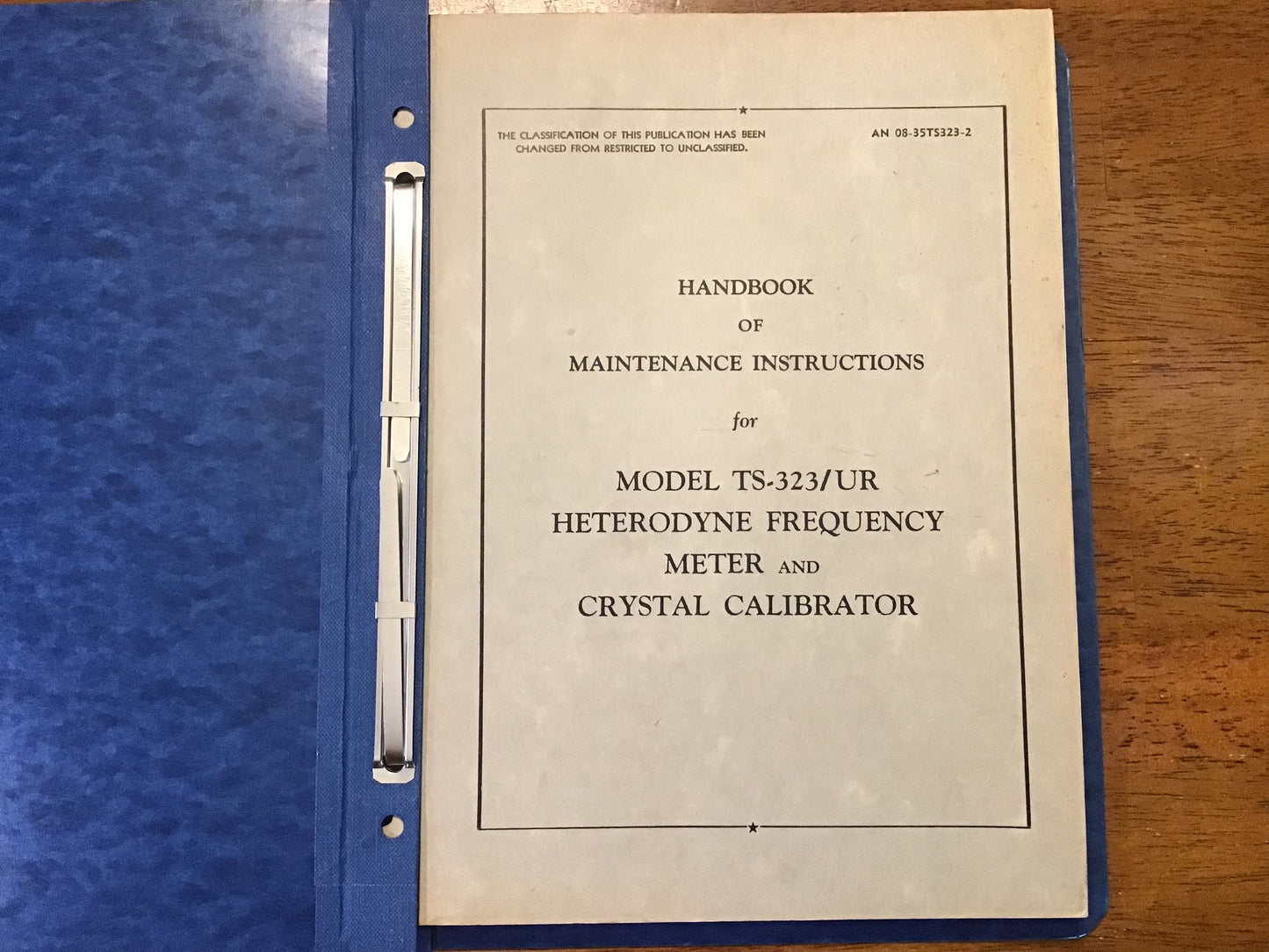 Vintage US Military TS-323/UR Heterodyne Frequency Meter Crystal Calibrator Manual