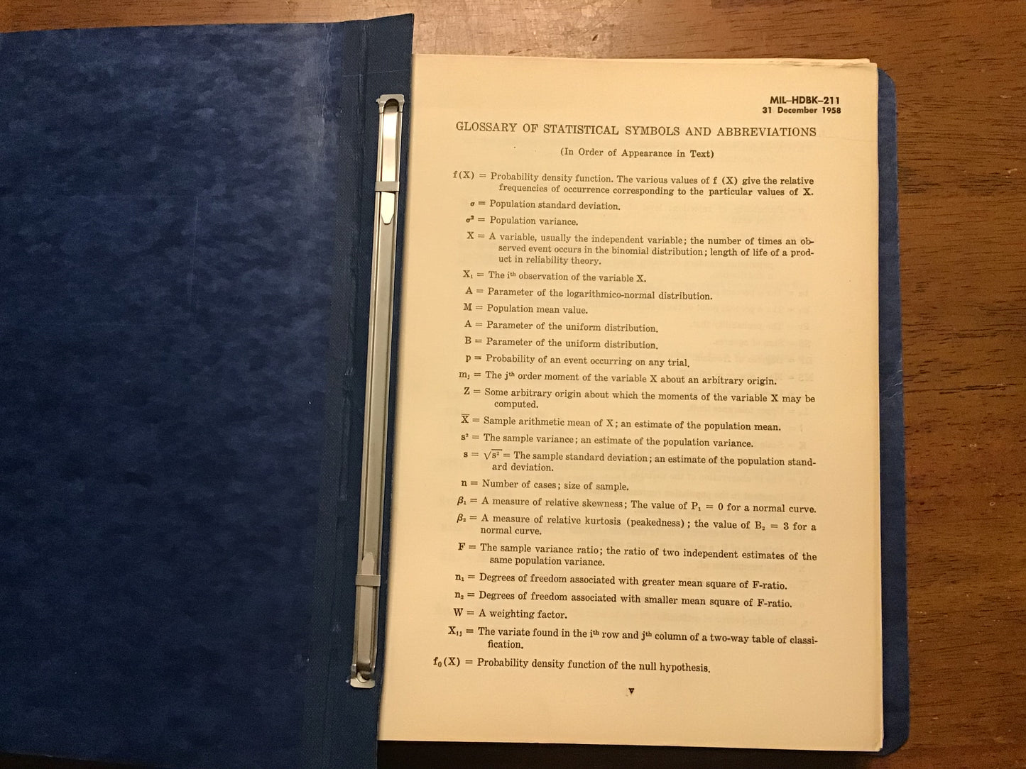 1958 MIL-HDBK-211 Military Handbook Electron Tube Reliability Statistical Analysis