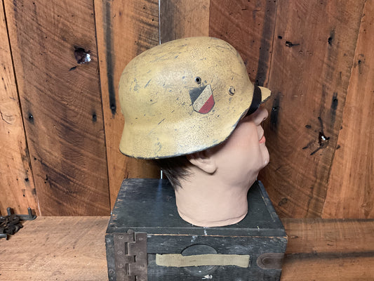 WWII German Afrika Korps Luftwaffe Double Decal Helmet