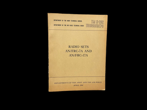 U.S. Army / Air Force Technical Manual TM 11-292 – Radio Sets AN/FRC-7A & AN/FRC-17A (1952)