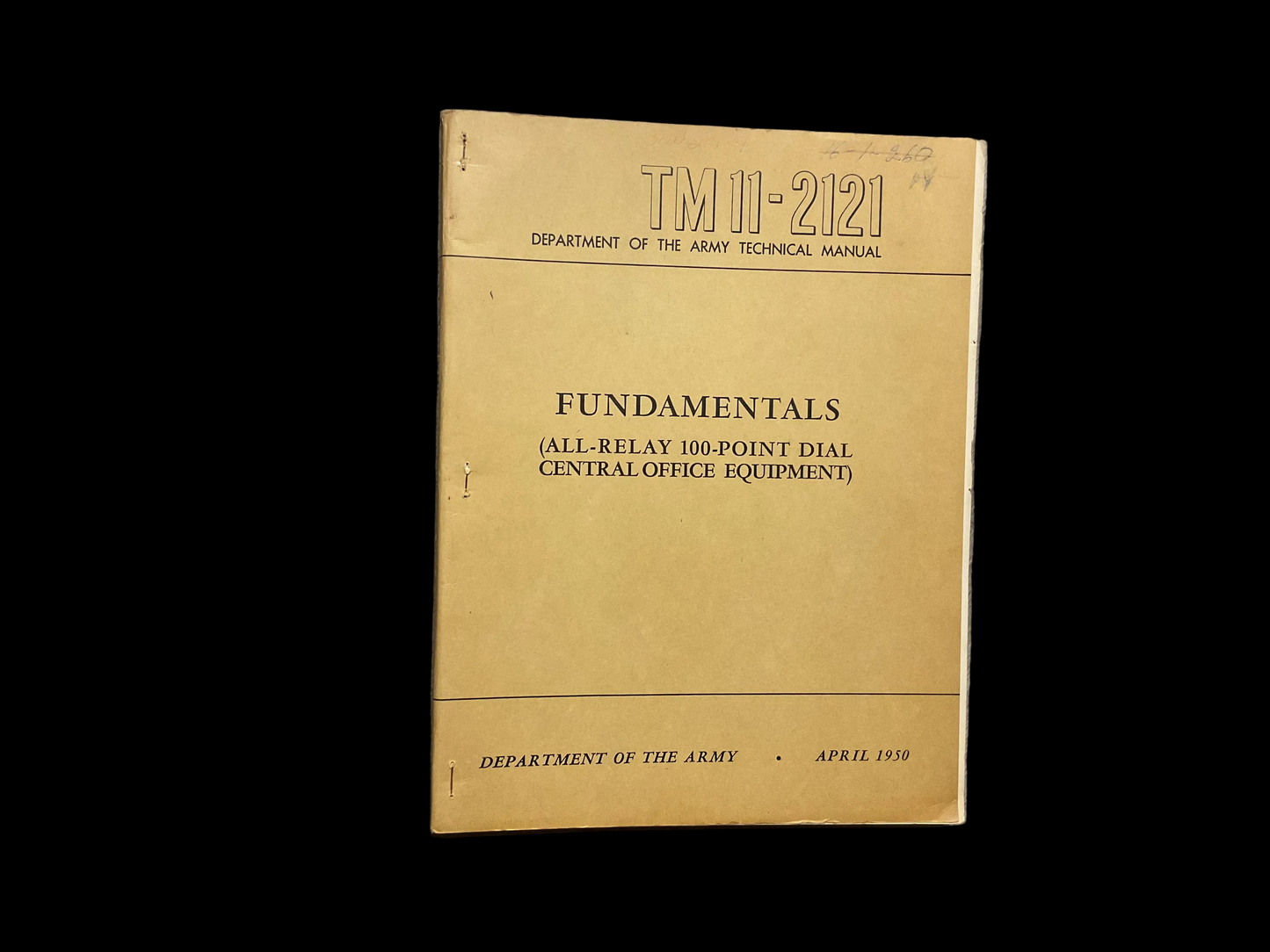 U.S. Army Technical Manual TM 11-2121 – Central Office Equipment Fundamentals (1950)