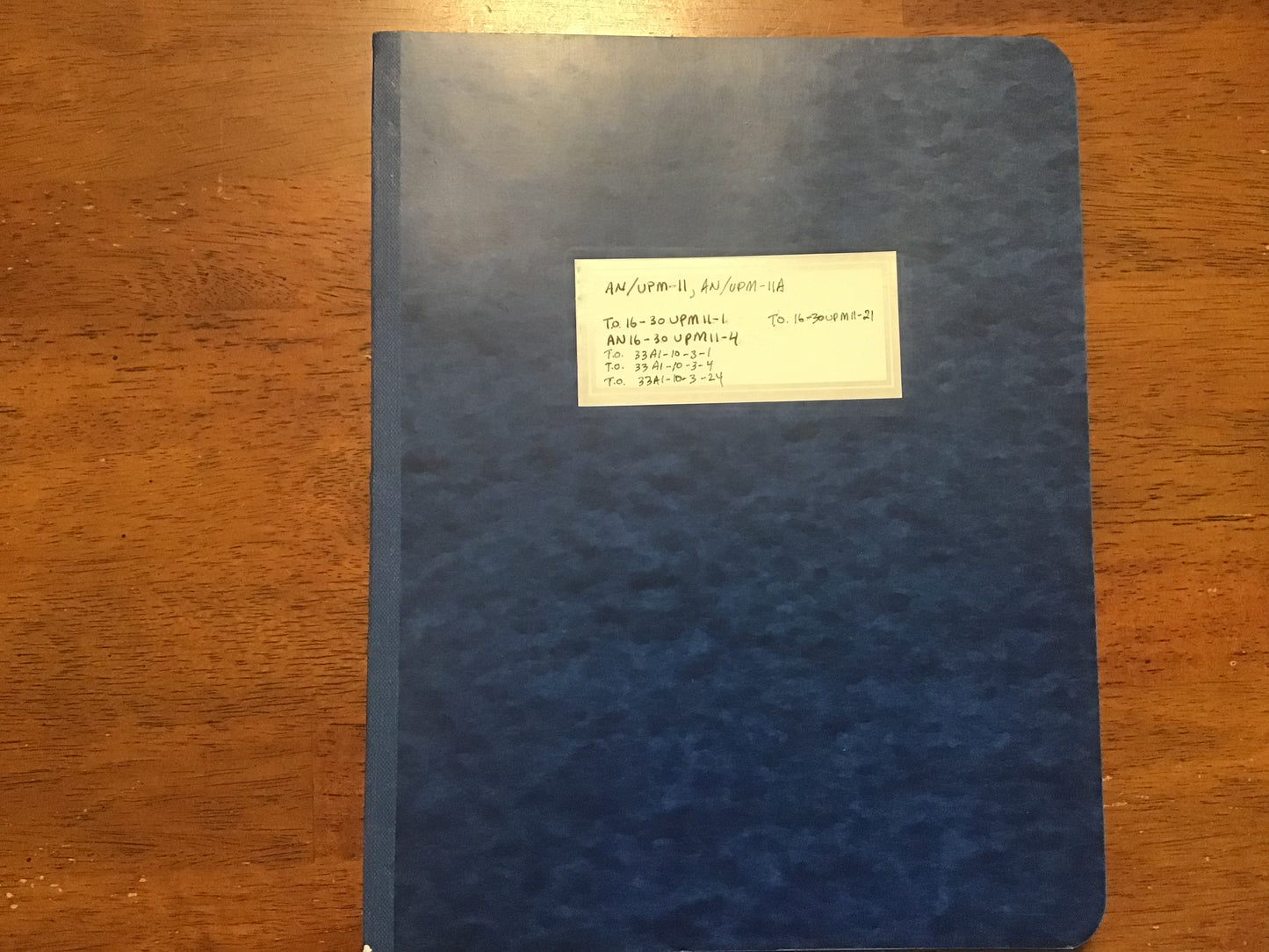 1950s USAF AN/UPM-11 AN/UPM-11A Range Calibrator Radar Technical Manual Binder