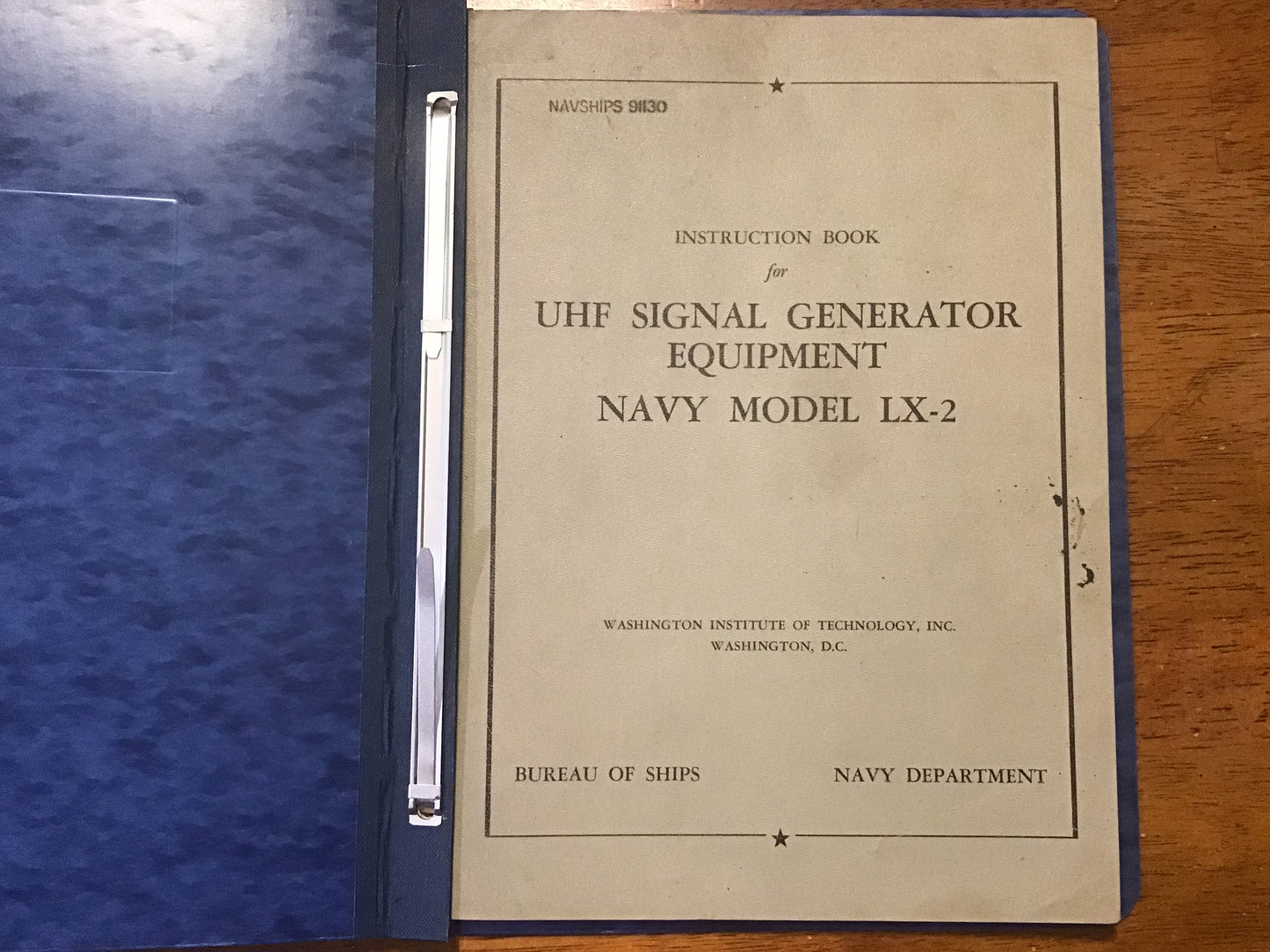 1948 US Navy NAVSHIPS 91130 UHF Signal Generator LX-2 Technical Manual WWII Era