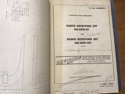 USAF AN/ARN-14 AN/ARN-14C Collins Radio Manuals J-229 1952-58 Binder