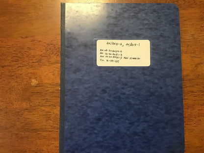 WWII AN/ANQ-1A AN/ANQ-2 Recorder Manuals Restricted 1944-45 USAAF Navy