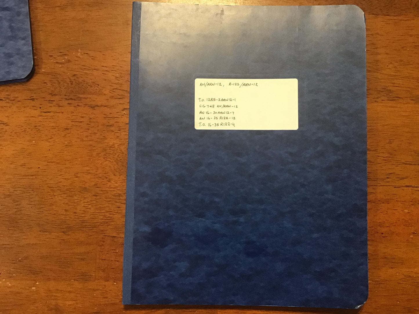 1951-56 AN/ARN-12 Marker Beacon Receiver R-122/ARN-12 Military Manual Binder