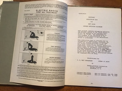 WWII 1943 US Navy Bendix Synchro Amplifier CM-211103 Instruction Manual