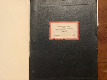 Vintage US Navy ZM-2/U Radio Frequency Ohmmeter Manual NAVSHIPS 91406