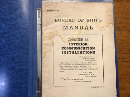 WWII US Navy Bureau of Ships Manual 1946-55 NAVSHIPS Electronics Guns Radar