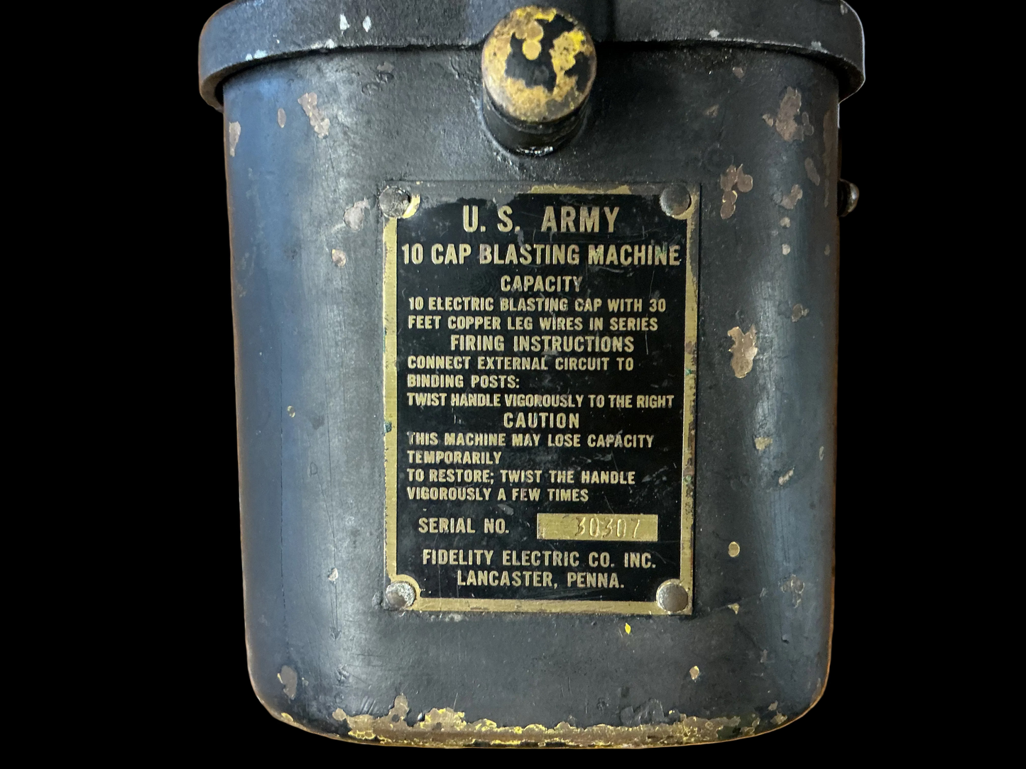 WW2 US Army 10-cap blasting machine