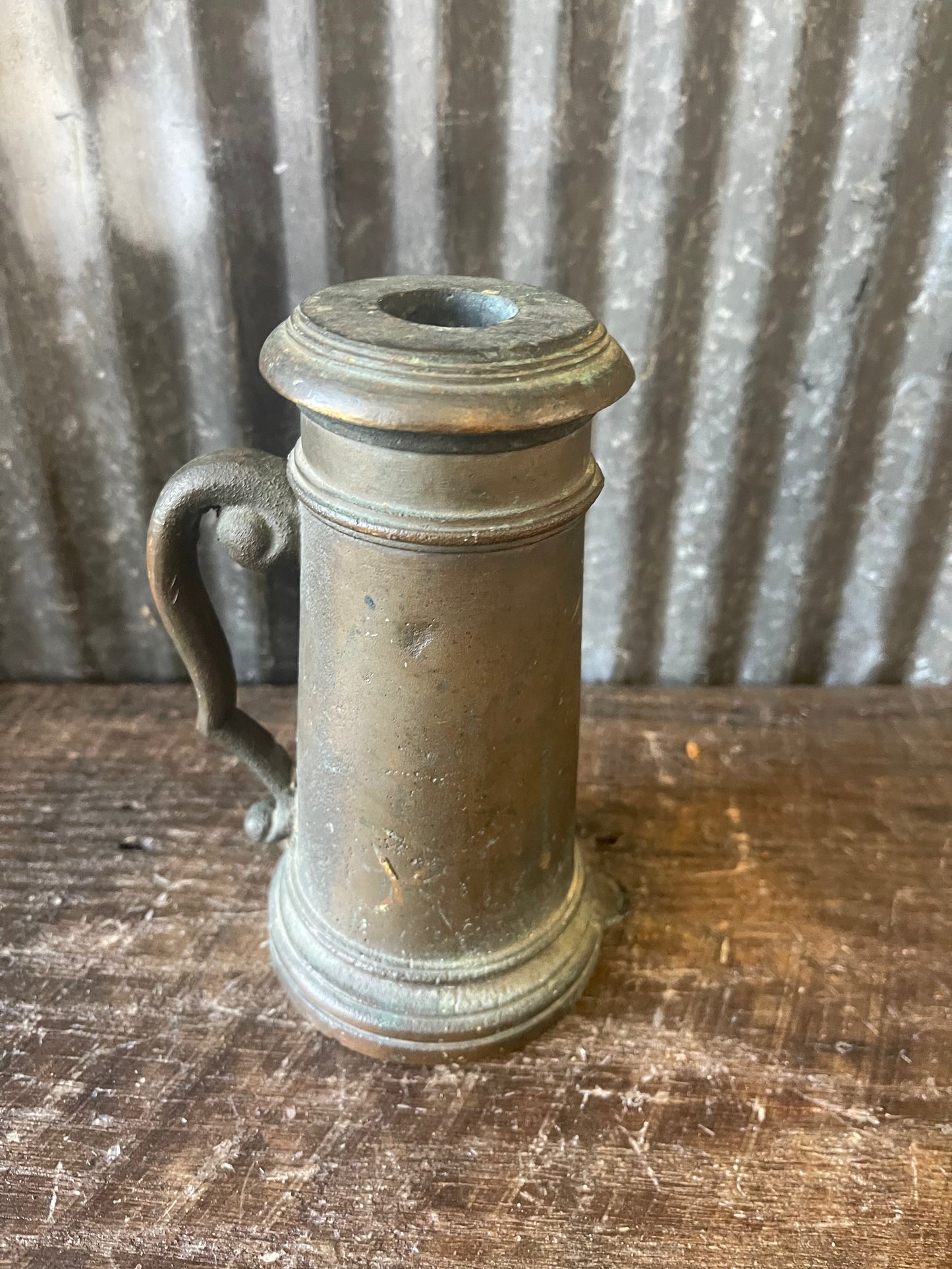 Antique Bronze Signal Cannon “Thunder Mug” – Maritime / Plantation Alarm Cannon