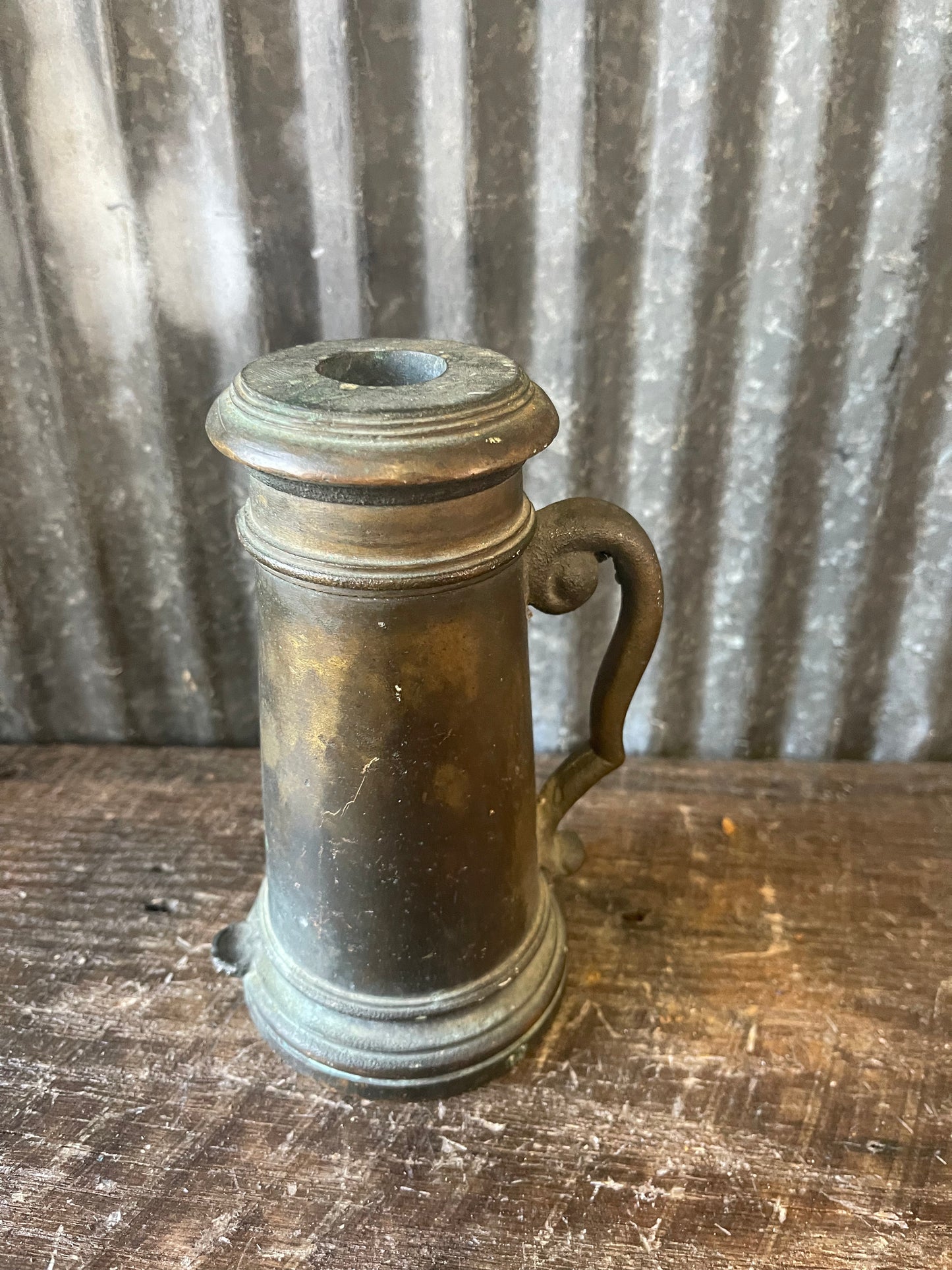 Antique Bronze Signal Cannon “Thunder Mug” – Maritime / Plantation Alarm Cannon