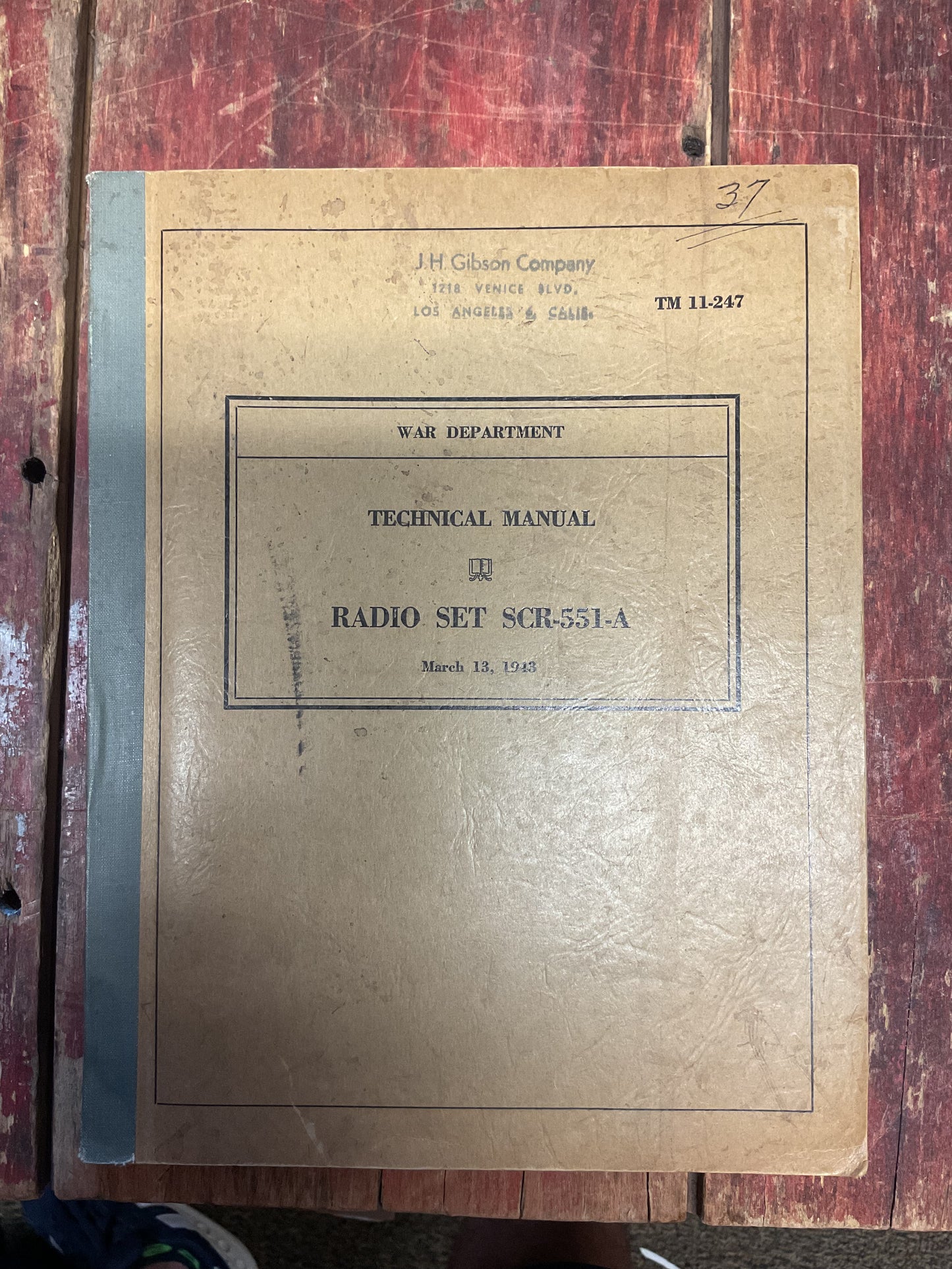 WWII War Department Technical Manual TM 11-247 – Radio Set SCR-551-A with 1943 Supplement II