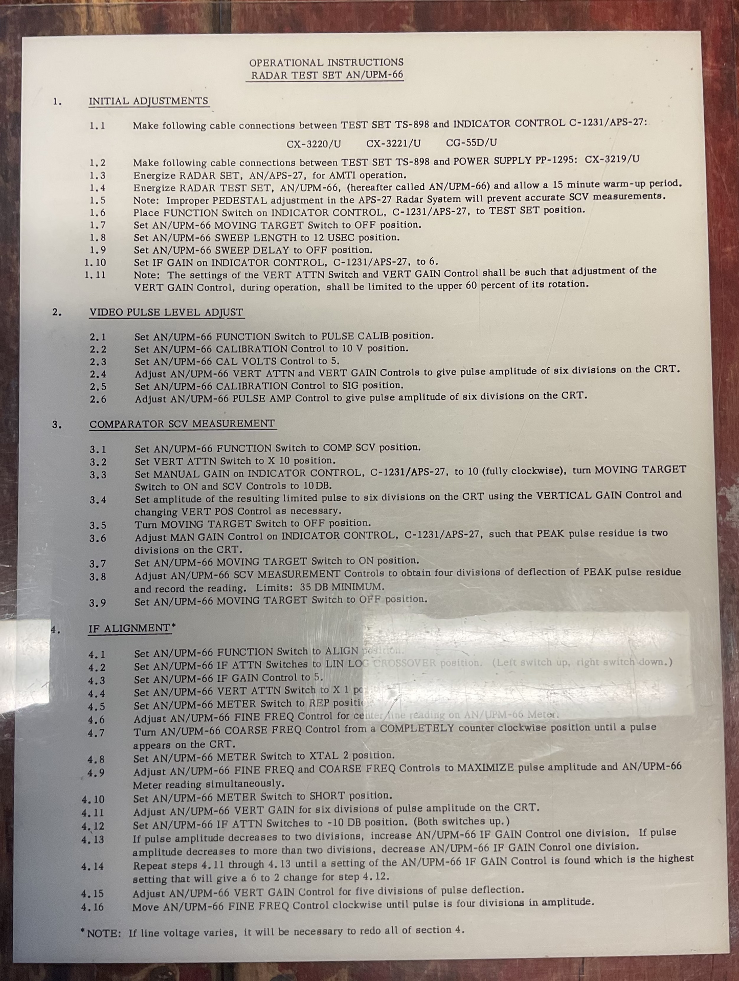1955 Preliminary Instruction Book for Radar Test Set AN/UPM-66 – Motorola Defense Division