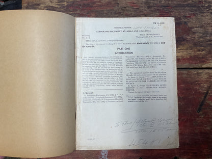 WWII War Department Technical Manual TM 11-2408 – Aerograph Equipment AN/AMQ-2