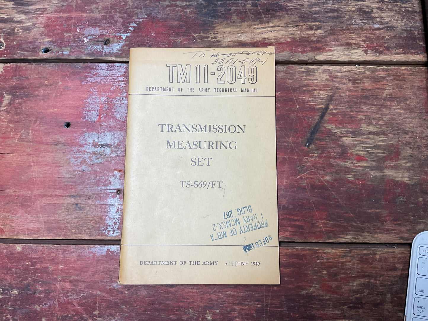 TM 11-2049 Transmission Measuring Set TS-569/FT Technical Manual – June 1949